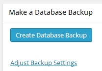 create database backup