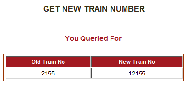 get new train number