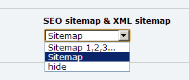 smf sitemap display options