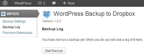 wordpress manual backup